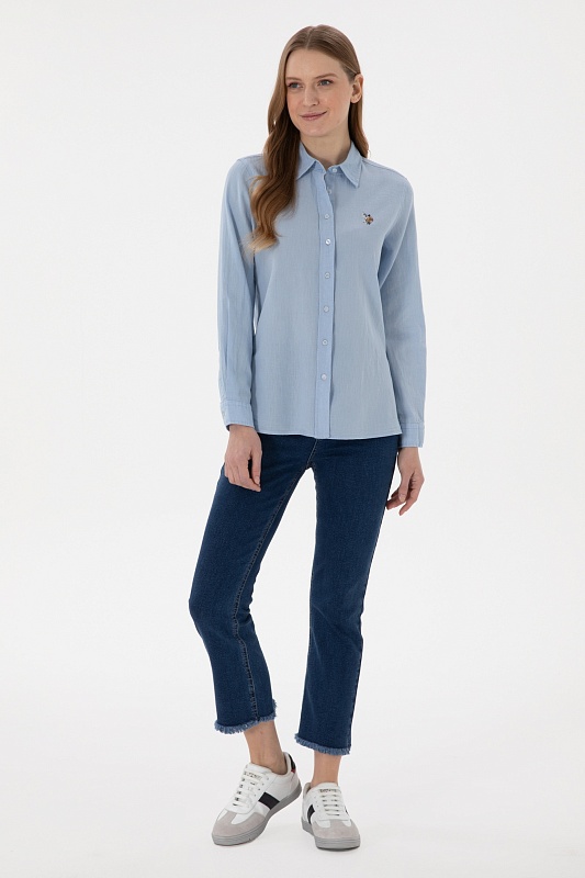 Рубашка из хлопка с добавлением льна прямая - G082SZ0040ELMY025Y Сорочка жен. (VR003, 32)