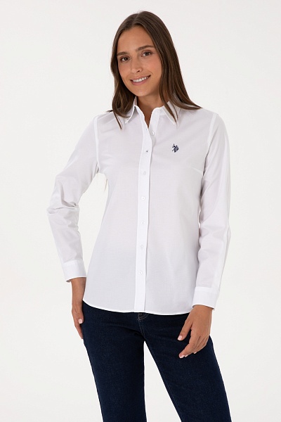 Рубашка с хлопком приталенная - G082SZ0040CRISTA025K Сорочка жен. (VR013, 38)
