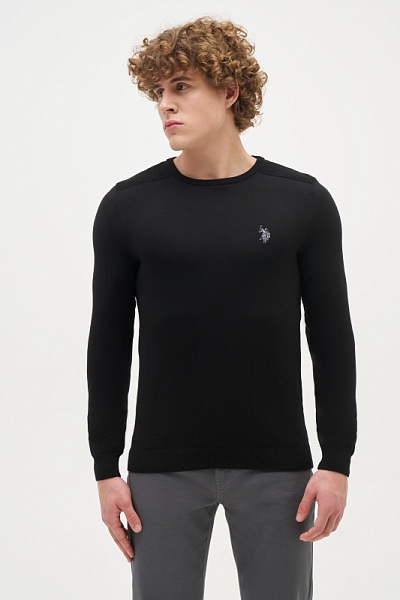 Джемпер с рельефными деталями на плечах - G081SZ0TK0TD01_24K_R Кофта муж. (VR046, 5XL)