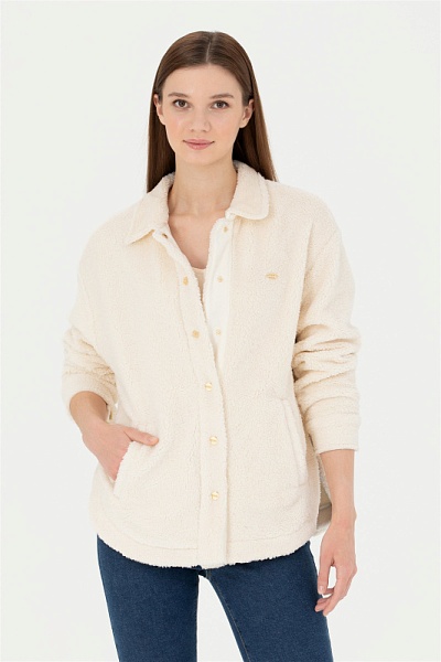 Толстовка на кнопках из экомеха - G082SZ0820NADIA Толстовка жен. (VR049, M)