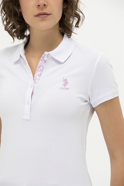 Футболка-поло из хлопка с принтом на планке - G082SZ0110TP0123 Футболка жен. (VR013, XL)