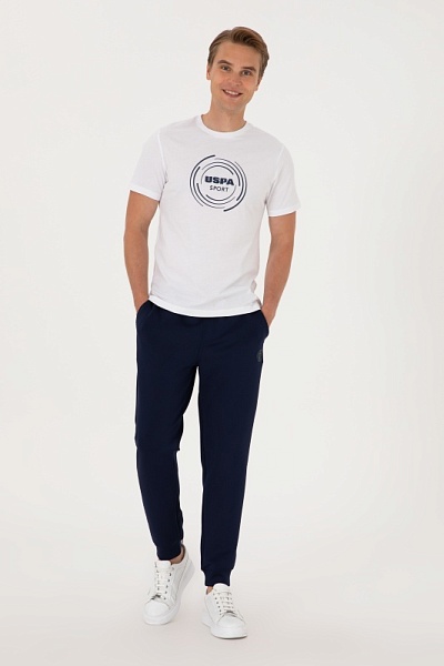 Спортивные брюки на манжетах - G081SZ0OP0S_HANKAS Брюки спорт. муж. (VR033, S)