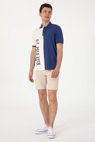 Футболка-поло с контрасной половиной - G081GL0110DIKA Футболка муж. (VR059, XL)