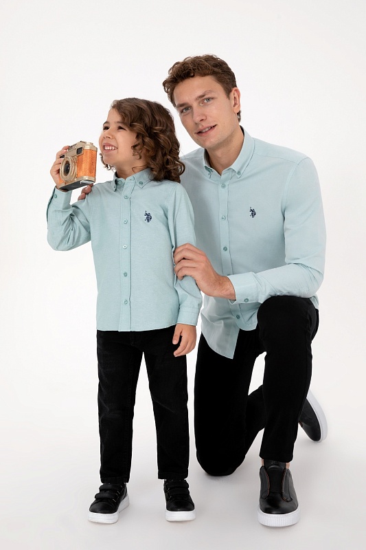 Рубашкаиз смесового хлопка для мальчиков - G083SZ0040E_METOKIDS25K Сорочка муж. детс. (VR152, 6_7)
