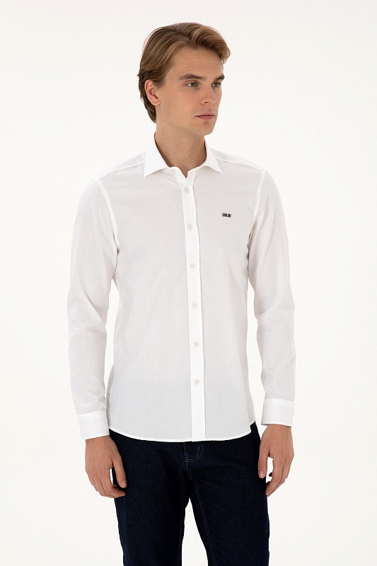 Рубашка из хлопка приталенная - G081SZ0040CEDROP025K Сорочка муж. (VR013, 3XL)