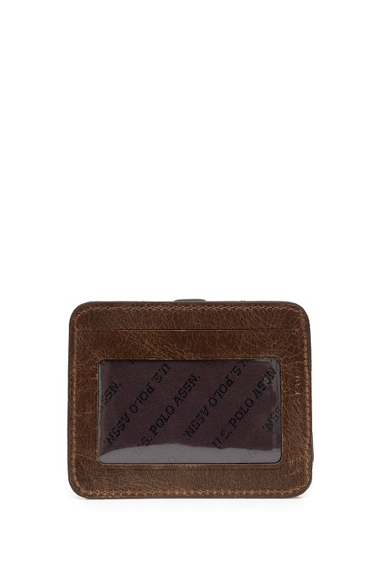 Картхолдер из натуральной кожи с застежкой на кнопку - A081SZ0CD0K23GERAL-K Кошелек муж. (VR029)