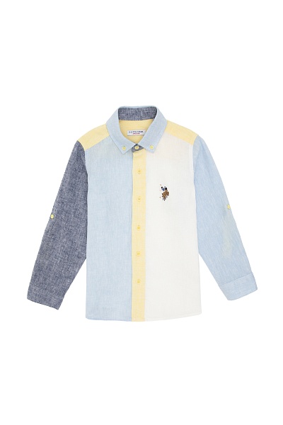 Рубашка в стиле колор-блок для мальчиков - G083SZ0040NIPPONMENKIDS Сорочка муж. детс. (VR003, 3_4)