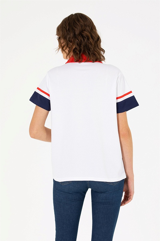 Футболка-поло из хлопка оверсайз - G082SZ0110MEYRA-T Футболка жен. (VR013, XS)