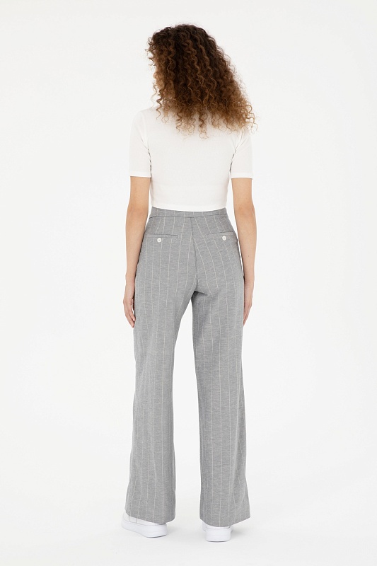 Брюки с добавлением льна широкие - G082SZ0780SIWAN-P Брюки жен. (VR036, 40)