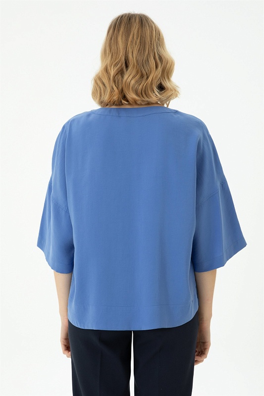 Блузка из модала c рукавом 3/4 свободная - G082SZ0040RC_FALAMUS Сорочка жен. (VR045, 34)