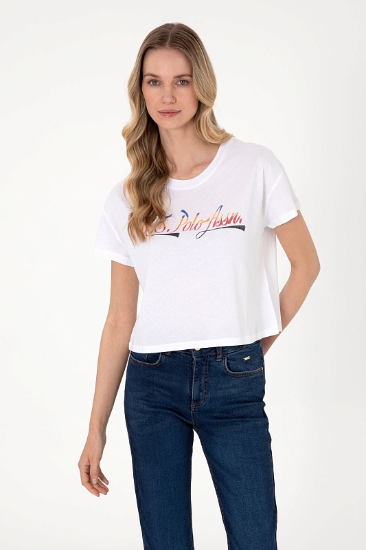 Футболка из хлопка с принтом - G082GL0110GISELLE Футболка жен. (VR013, L)
