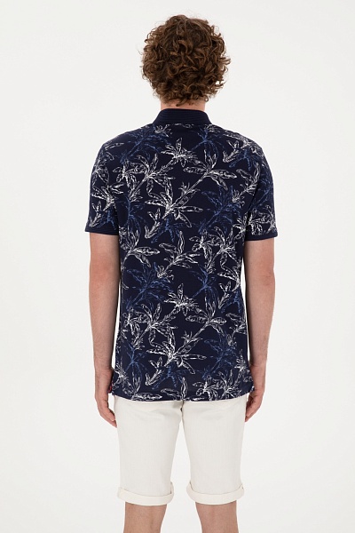 Футболка-поло из хлопка с принтом - G081SZ0110WALO Футболка муж. (VR033, M)