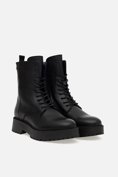 Ботинки кожаные на шнурках и молнии - S082SZ0330K23DEPLOR Обувь жен. (VR046, 40)