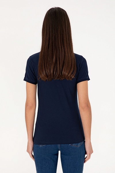 Футболка-поло из хлопка с принтом на планке - G082SZ0110RP0125 Футболка жен. (VR033, M)