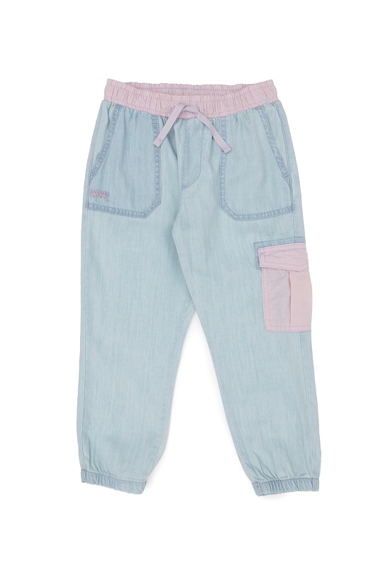 Джинсы летние на манжетах для девочек - G084SZ0800MIRENKIDS Джинсы жен. детс. (DN0021, 3_4)