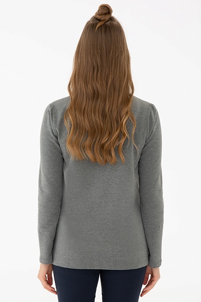 Лонгслив хлопковый с принтом - G082SZ0820E-PUNSA-SK020 Толстовка жен. (VR081, XL)