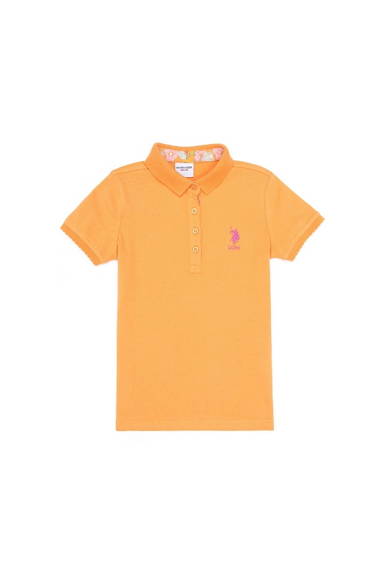 Футболка-поло из хлопка c принтом на планке для девочек - G084SZ0110TP01-IY023 Футболка жен. детс. (VR051, 10_11)