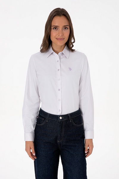 Рубашка с хлопком приталенная - G082SZ0040CRISTA025K Сорочка жен. (VR245, 42)