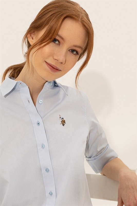 Рубашка из хлопка приталенная - G082SZ0040CRISCOLOR22Y Сорочка жен. (VR003, 32)