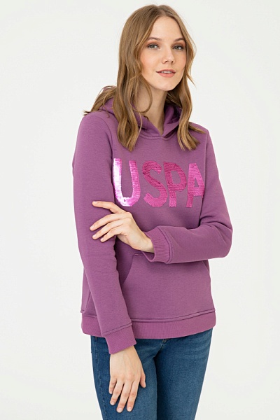 Худи с надписью из пайеток - G082SZ0820GIZMO-SK021 Толстовка жен. (VR037, 2XS)