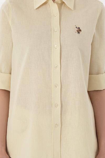 Рубашка с добавлением льна прямая - G082SZ0040ELMY025Y Сорочка жен. (VR035, 40)