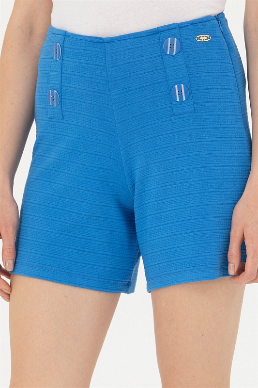 Шорты из вискозы с декоративными пуговицами - G082SZ0OS0MELKE Брюки спорт. жен. (VR045, XS)