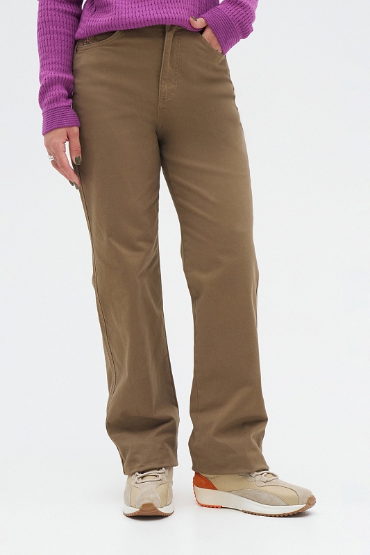Брюки прямые из хлопка - G082SZ0780ONTAN Брюки жен. (VR027, 42)