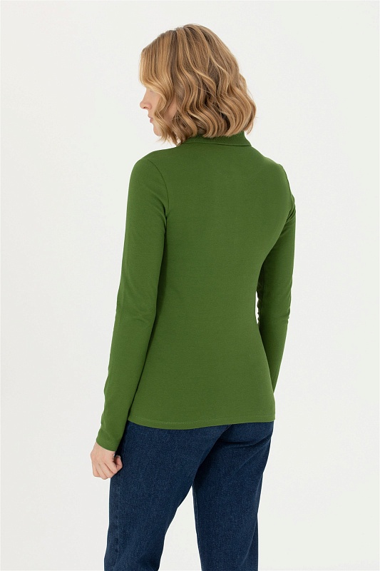 Поло с длинным рукавом из хлопка - G082SZ0820TPG-SK023 Толстовка жен. (VR054, XS)