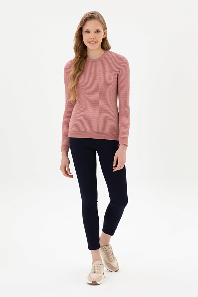 Джемпер из хлопка с косами приталенный - G082SZ0TK0KARLA_BSK25 Кофта жен. (VR221, S)