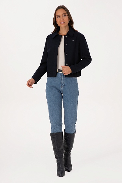 Куртка-рубашка в полоску с вискозой - G082SZ0020RC_SARTES Пиджак жен. (VR033, 34)