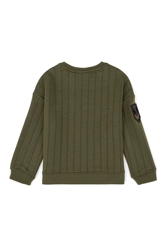 Свитшот из смесовой вискозы с нашивками для мальчиков - G083SZ0820KURESKIDS Толстовка муж. детс. (VR027, 4_5)