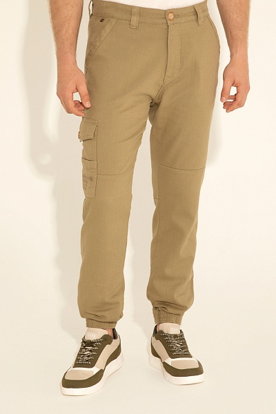 Джоггеры с добавлением льна - G081SZ0780JOGGER24Y Брюки муж. (VR027, 38, 32)