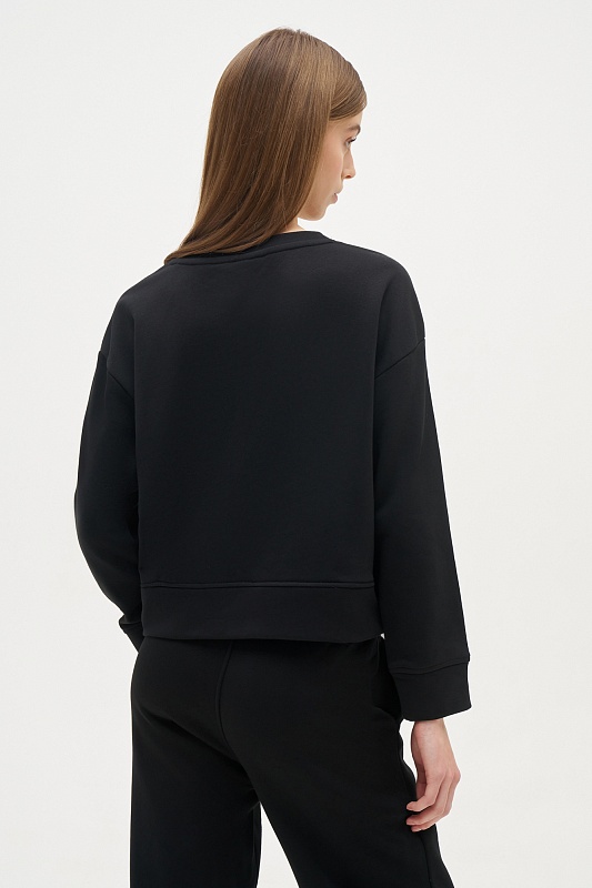Свитшот с хлопком укороченный - G082SZ0820R_FELTA_SK024 Толстовка жен. (VR046, 2XS)