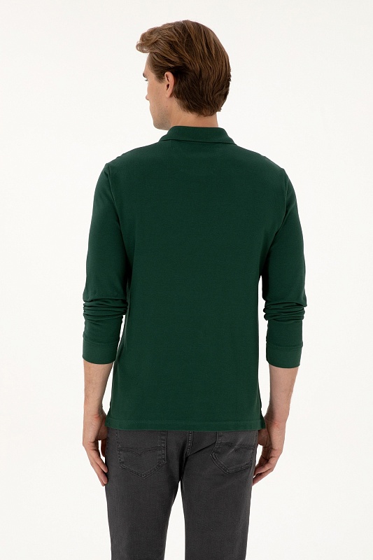 Поло с длинным рукавом из хлопка - G081SZ0820TP01SK025 Толстовка муж. (VR079, S)