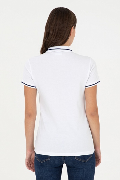 Футболка-поло с контрастной окантовкой - G082GL0110GLORIA24 Футболка жен. (VR013, L)