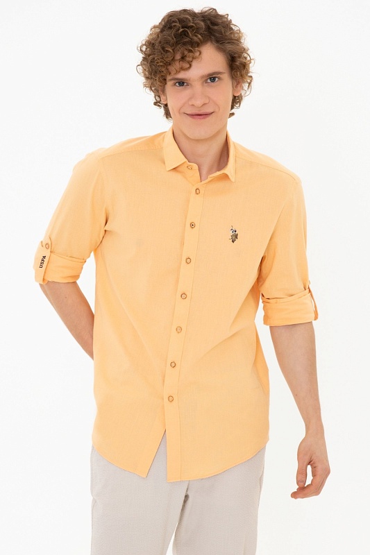 Рубашка из хлопка с добавлением льна прямая - G081SZ0040ENZO022Y Сорочка муж. (VR202, XS)