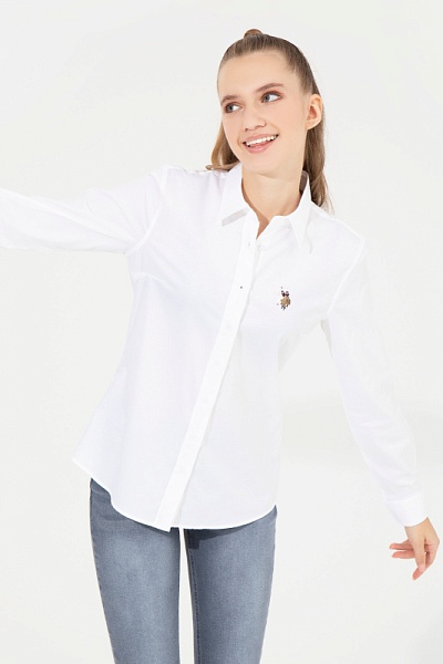 Рубашка с хлопком приталенная - G082SZ0040CRISCOLOR022K Сорочка жен. (VR013, 34)