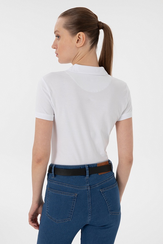 Футболка-поло из хлопка с принтом на планке - G082SZ0110TP0125 Футболка жен. (VR013, 2XS)