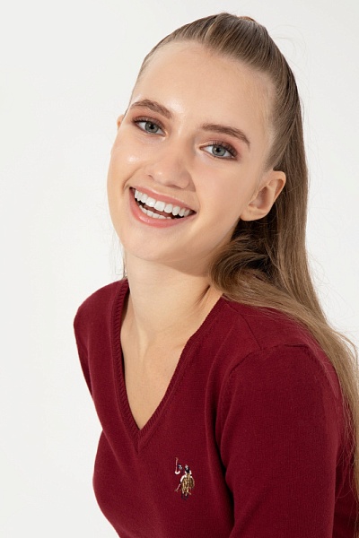 Пуловер базовый с логотипом - G082SZ0TK0TD02-BSK22 Кофта жен. (VR014, XS)