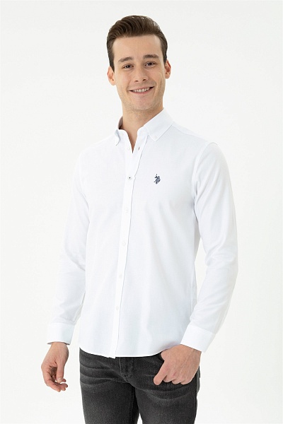 Рубашка из хлопка приталенная - G081SZ0040CEDRO023K Сорочка муж. (VR013, 2XL)