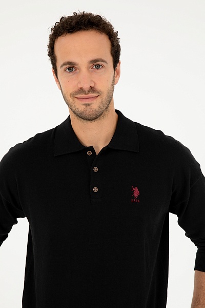 Поло с длинным рукавом трикотажное из хлопка - G081SZ0TK0POLO24K_E Кофта муж. (VR046, L)