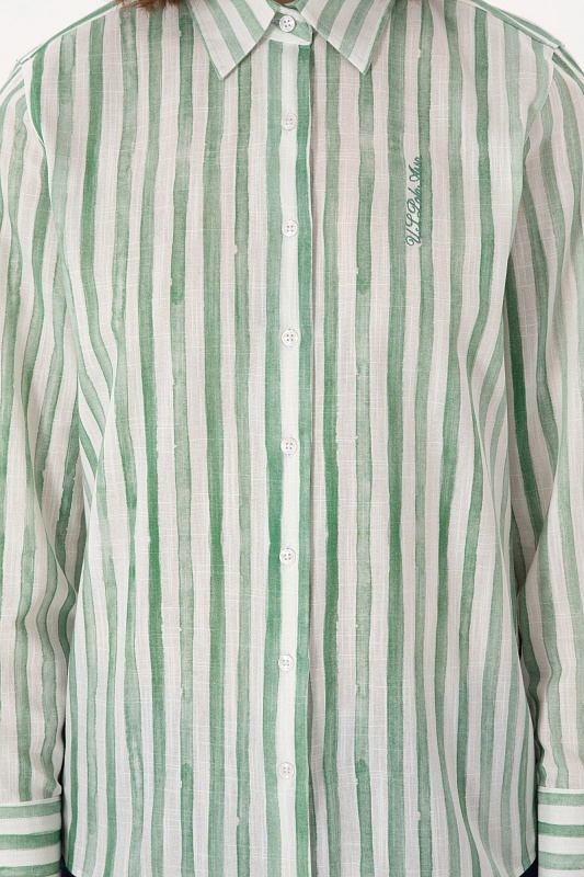 Рубашка из хлопка в полоску прямая - G082SZ0040DUCCI Сорочка жен. (VR054, 36)