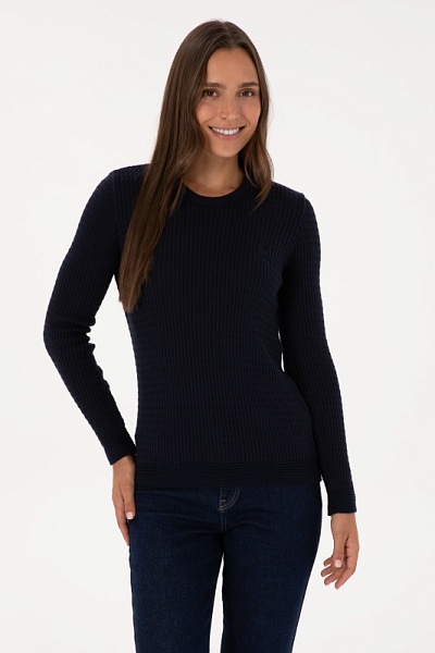 Джемпер из хлопка с косами приталенный - G082SZ0TK0KARLA_BSK25 Кофта жен. (VR033, S)