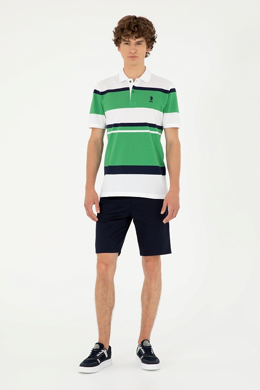 Футболка-поло из хлопка в полоску - G081SZ0110ZERBA Футболка муж. (VR054, XS)