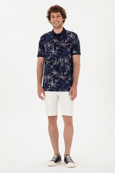 Футболка-поло из хлопка с принтом - G081SZ0110WALO Футболка муж. (VR033, 2XL)