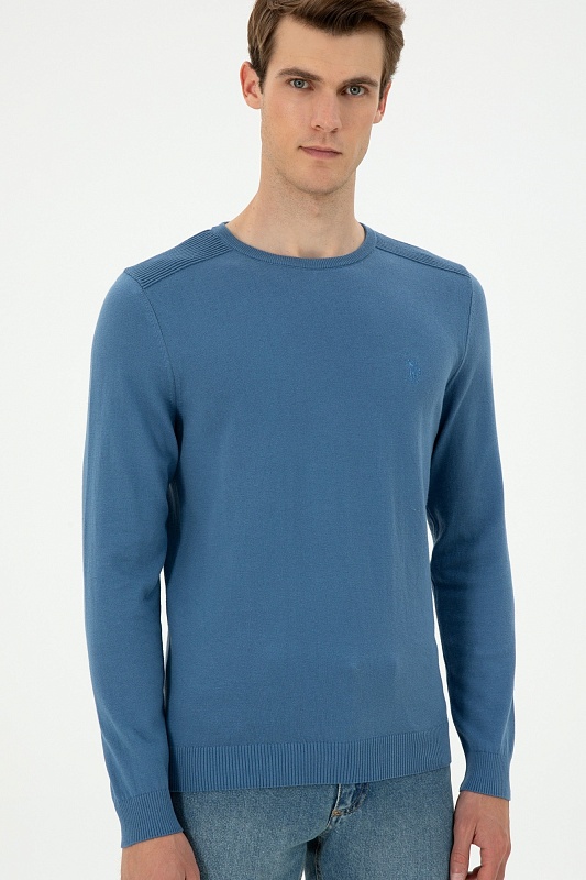 Джемпер из хлопка с рельефными деталями на плечах - G081SZ0TK0TD01_24K_R Кофта муж. (VR032, XS)