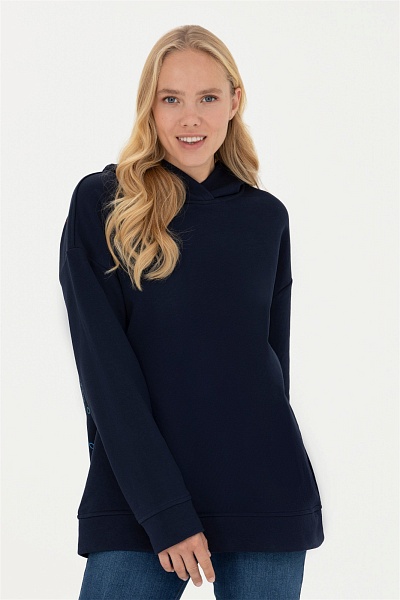 Худи удлиненное с принтом на спине - G082GL0820RC-GEDA Толстовка жен. (VR033, S)