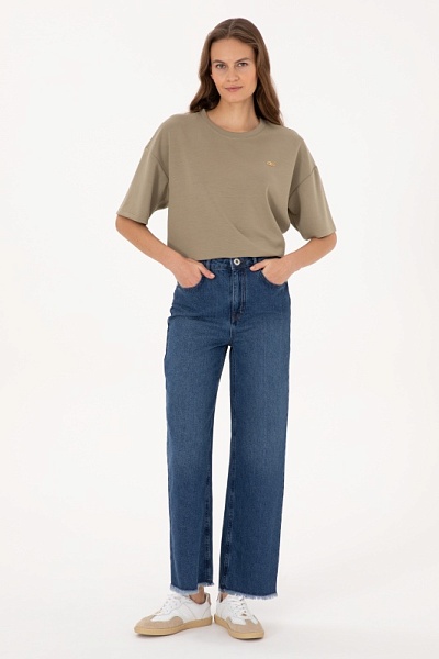 Джинсы с высокой посадкой прямые - G082SZ0800LOOSE25K Джинсы жен. (DN0022, 34)