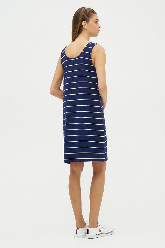 Платье трикотажное без рукавов в полоску - G082SZ0750R_MARRI Платье жен. (VR033, M)