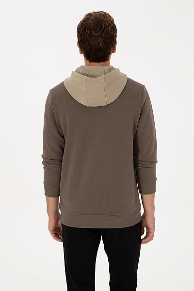 Худи с контрастными вставками - G081SZ0820E_ZYLEM Толстовка муж. (VR052, XL)